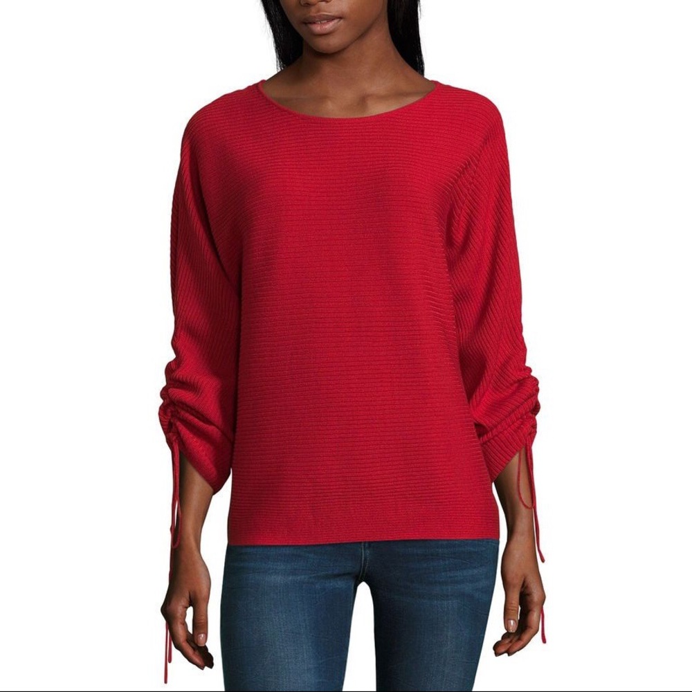NWT a.n.a. Drawstring Sleeve Pullover Sweater XS